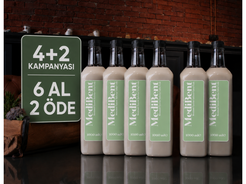 Medibent Sıvı Bentonit Kili 4+2 Litre Kampanyası Medibent Sıvı Bentonit Kili 4+2 Litre Kampanyası